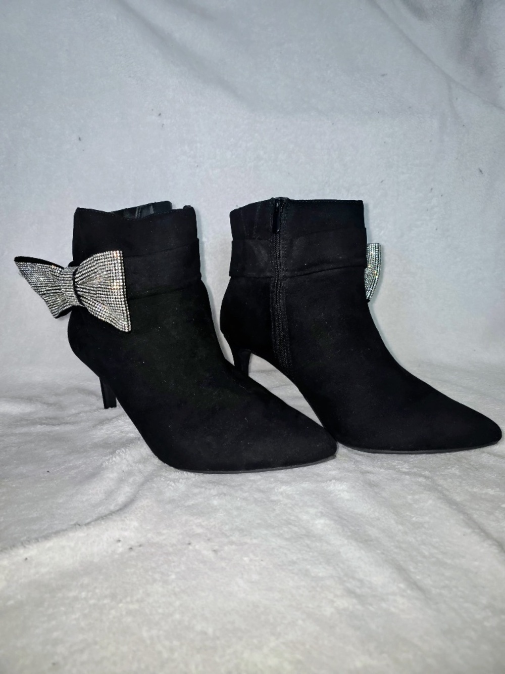 Torrid Booties With Rhinestones Bow 12 Wide